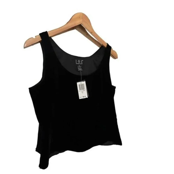 INC International Concepts Black Suede Blouse Size 10 NWT - Picture 3 of 5